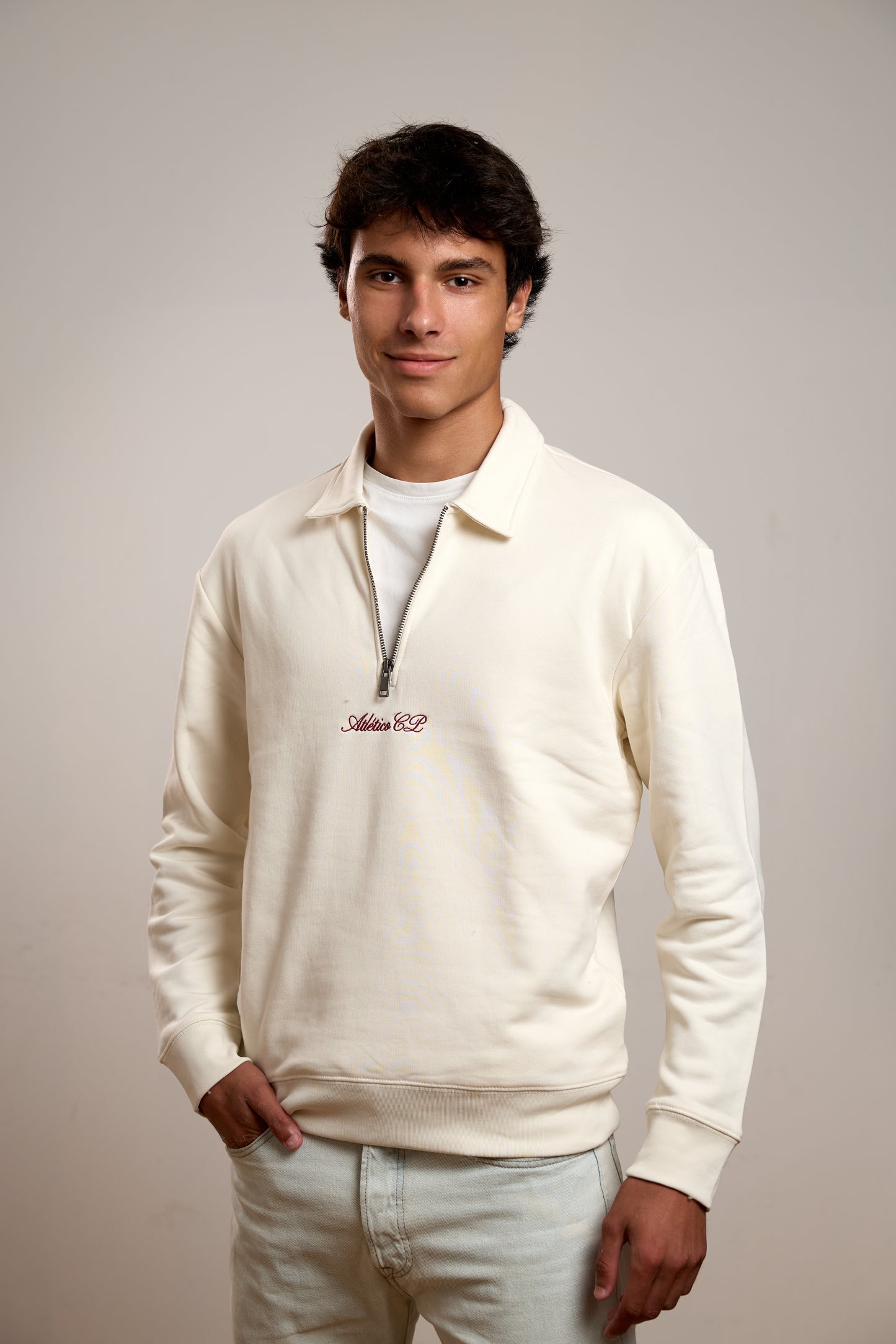 Beige Quarterzip